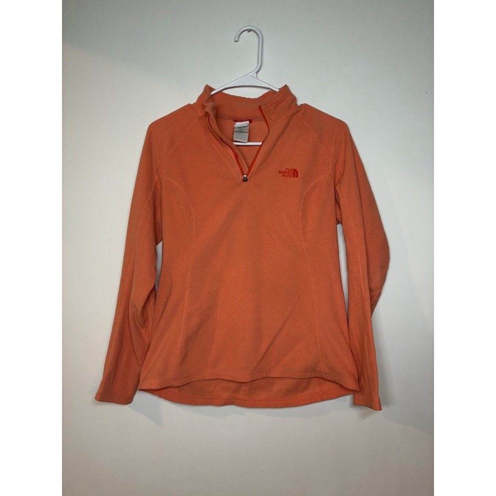 The North Face Fleece Pullover Womens M Coral 1/4 Zip TKA 100 Glacier Outdoor